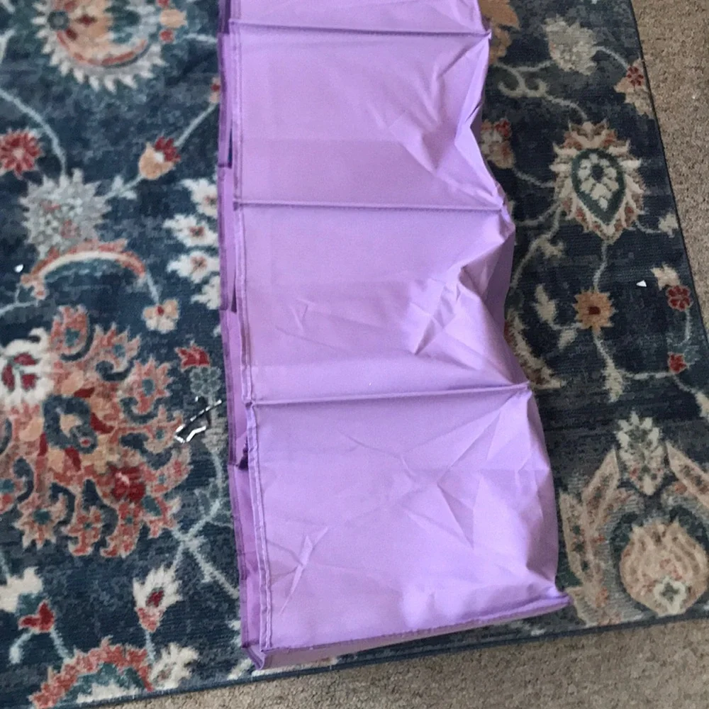 Purple Patterned Closet Hanging Shelf